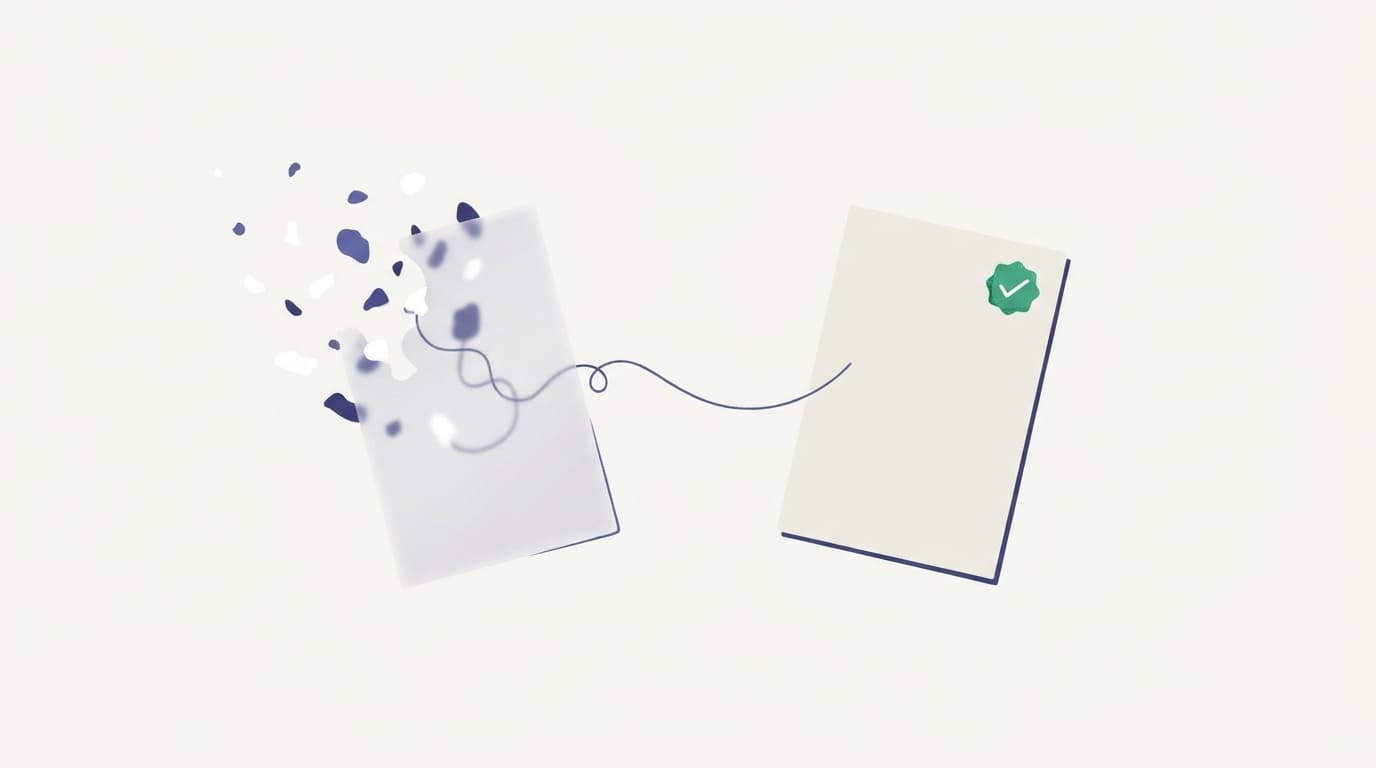 A fabricated AI citation checked against a database of real papers